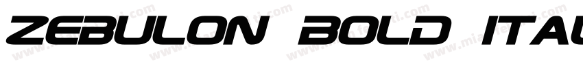 Zebulon Bold Italic字体转换